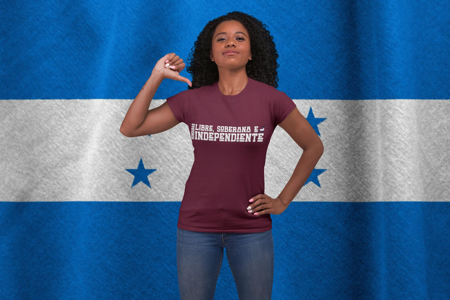 Honduras Libre Soberana e Independiente Shirt | Honduran Motto Deer Graphic Tee