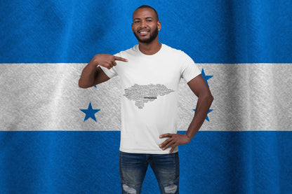 Honduras Map Typography Shirt | Honduras Name in World Languages Design