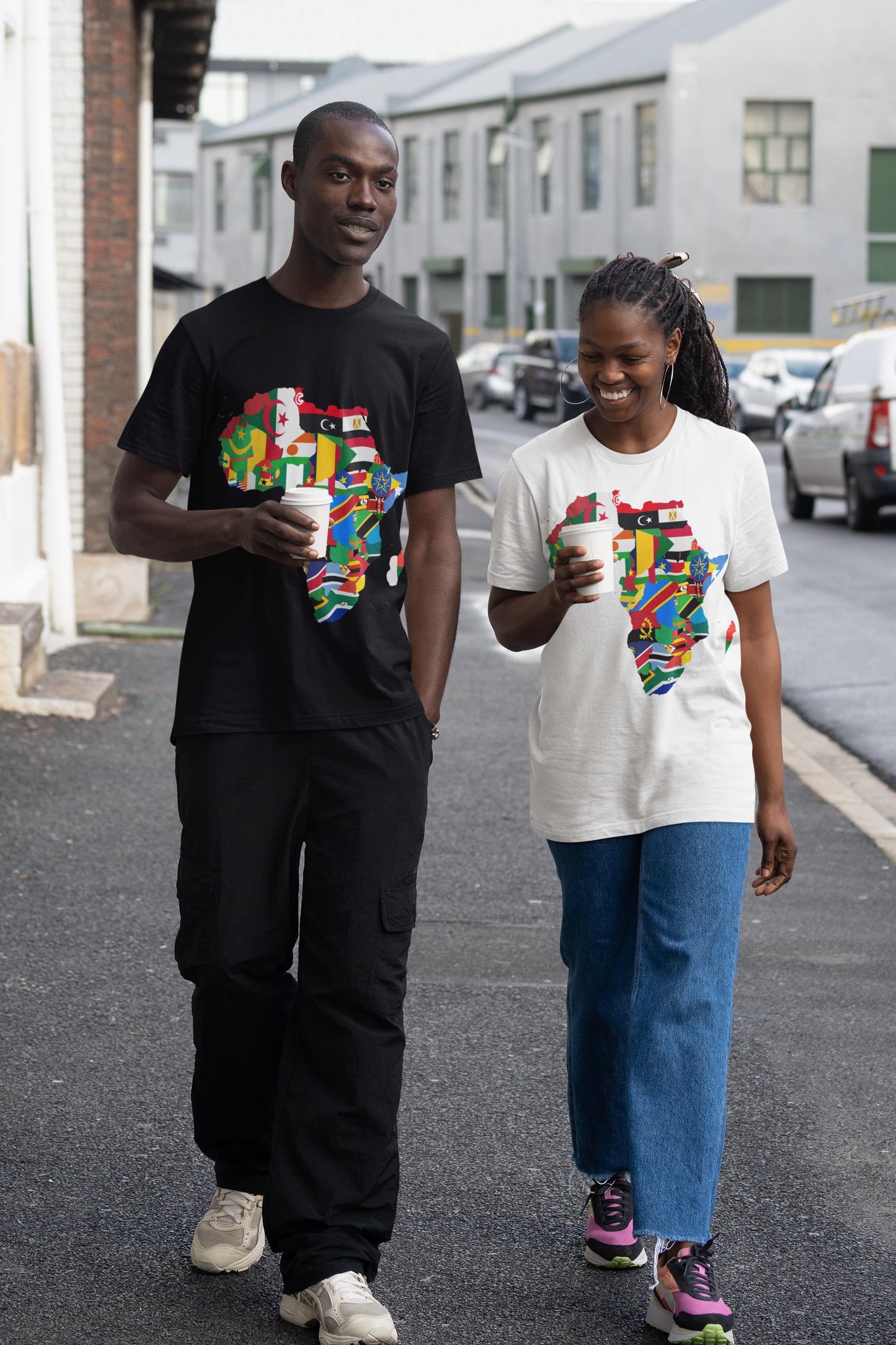 Africa Flags Map T-Shirt | African Countries Flag Shirt | Pan African Pride Tee | Africa Travel Culture Gift