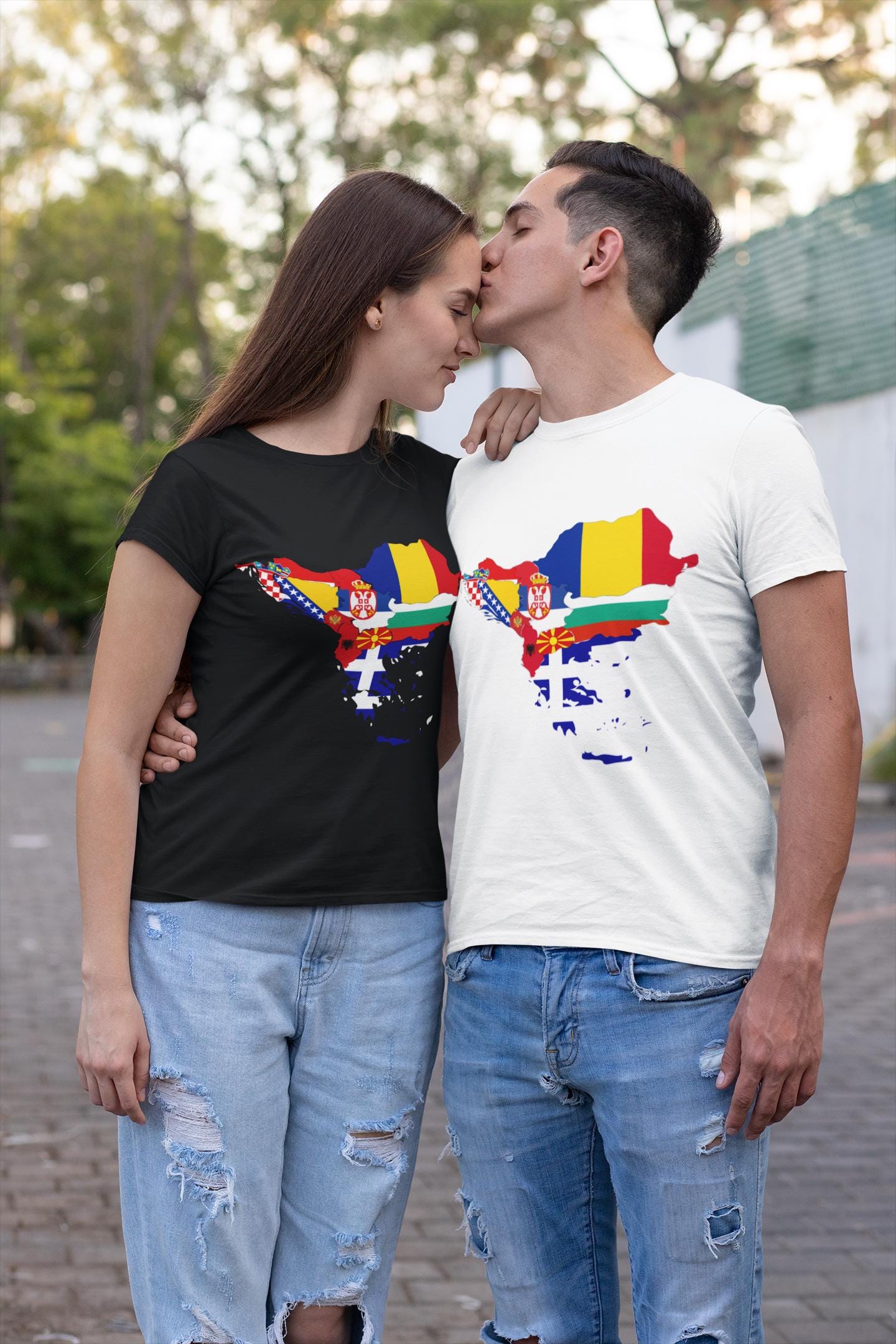 Balkan Countries Map T-Shirt | Balkans Flags Map Shirt | Southeast Europe Heritage Gift | Balkan Pride Tee
