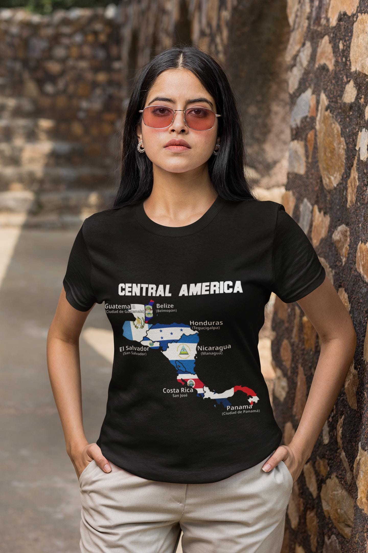 Central America Map T-Shirt | Central American Countries Flags Shirt | Geography Teacher Gift | Travel Lover Tee