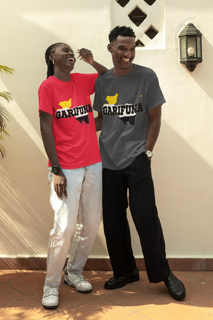 Garifuna Flag Map Shirt, Garifuna Heritage T-Shirt, Garinagu Culture Gift, Belize Honduras Guatemala Caribbean Pride