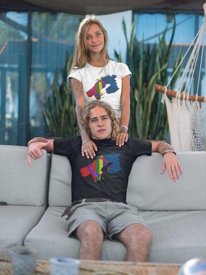 Sámi Indigenous Map Art - Norway, Sweden & Finland Sápmi Heritage T-Shirt