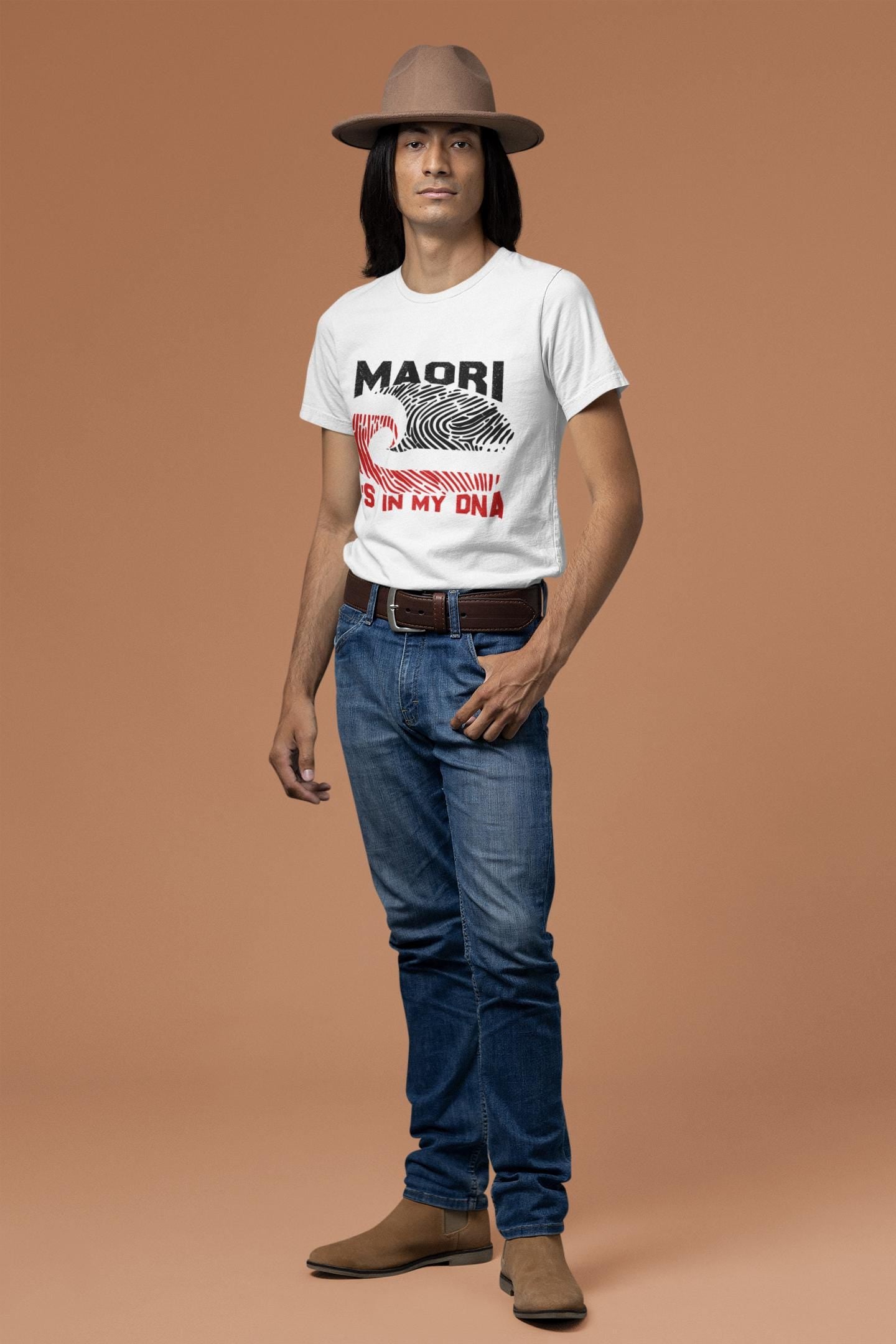 Maori Fingerprint Koru T-Shirt - ' Maori It's In My DNA' Indigenous Pride
