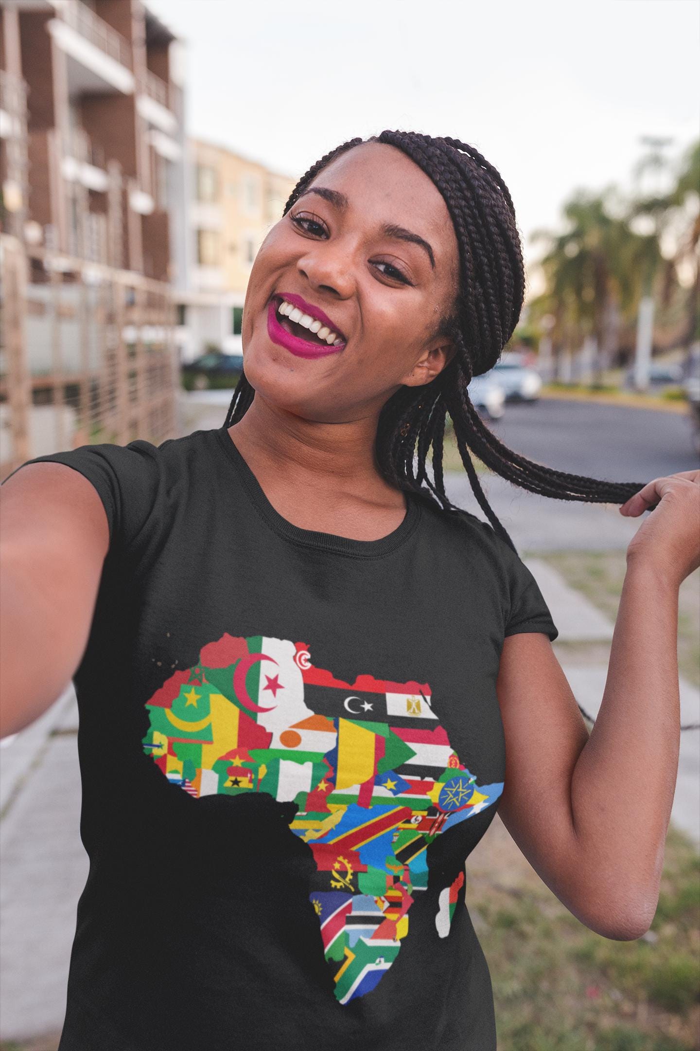 Africa Flags Map T-Shirt | African Countries Flag Shirt | Pan African Pride Tee | Africa Travel Culture Gift