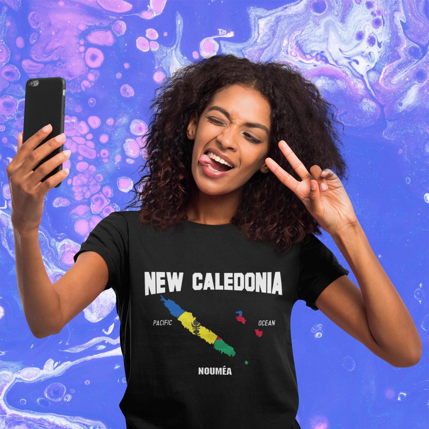 New Caledonia Flag Map Shirt, Nouméa Pacific Ocean Design, New Caledonia Pride T-Shirt, Kanaky Island Gift
