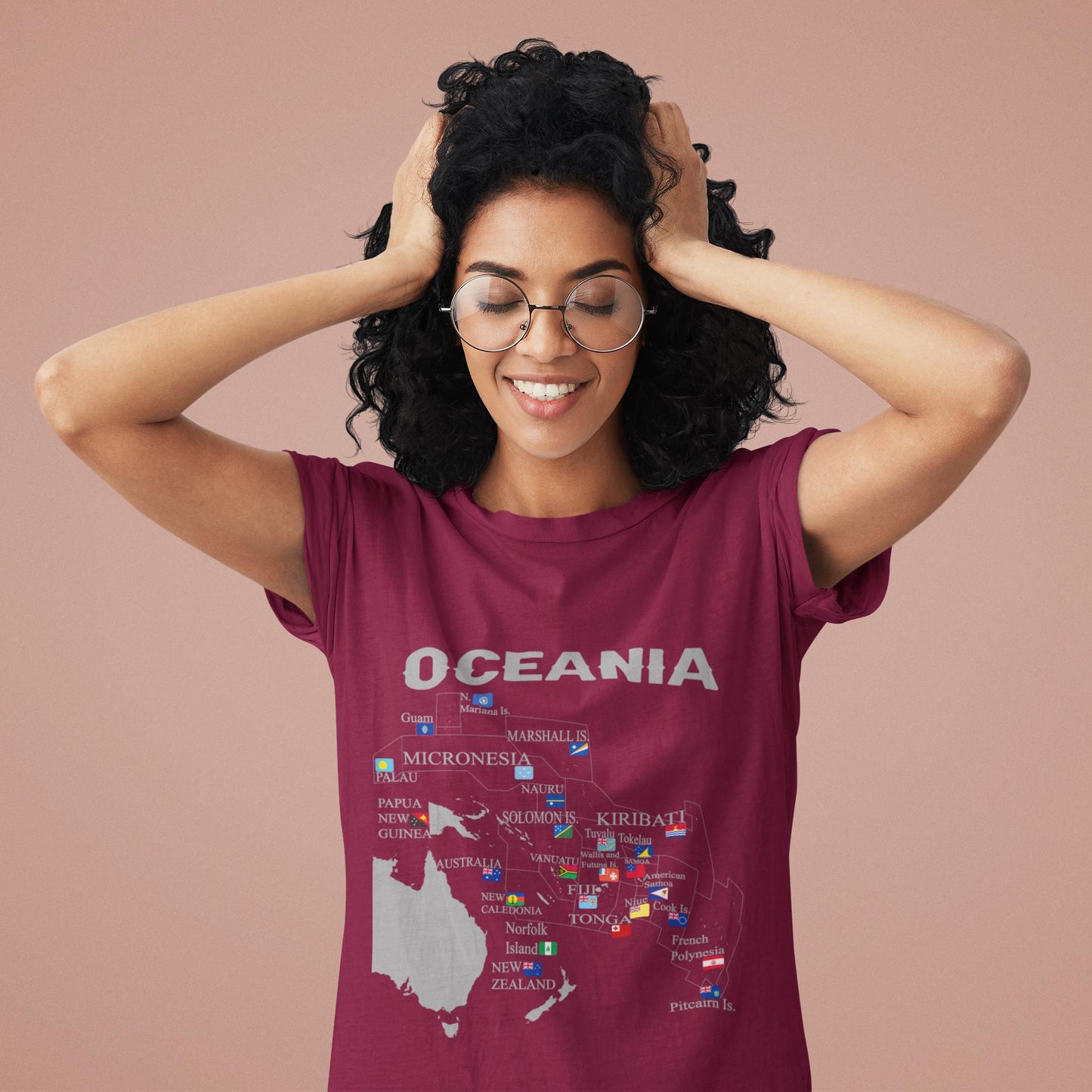 Oceania Countries Map Shirt, Oceania Flag Map, Pacific Islands Map, Australia New Zealand Micronesia Polynesia Melanesia Gift