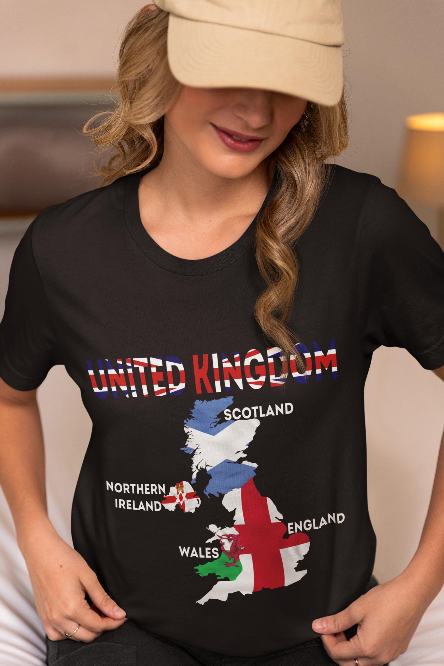 United Kingdom Map Flags Shirt, UK Countries Map T-Shirt, England Scotland Wales Northern Ireland Gift, British Pride