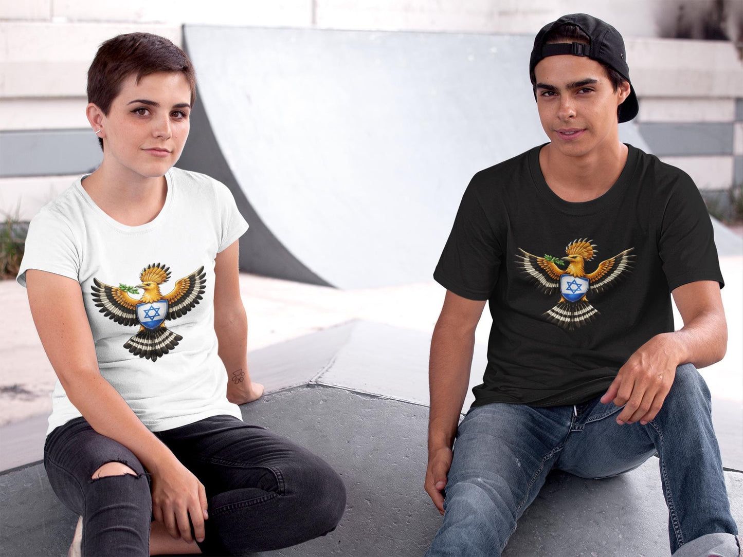 Israel Hoopoe Bird Shirt, Israeli National Bird T-Shirt, Israel Flag Crest, Wildlife Gift, Israeli Heritage Design