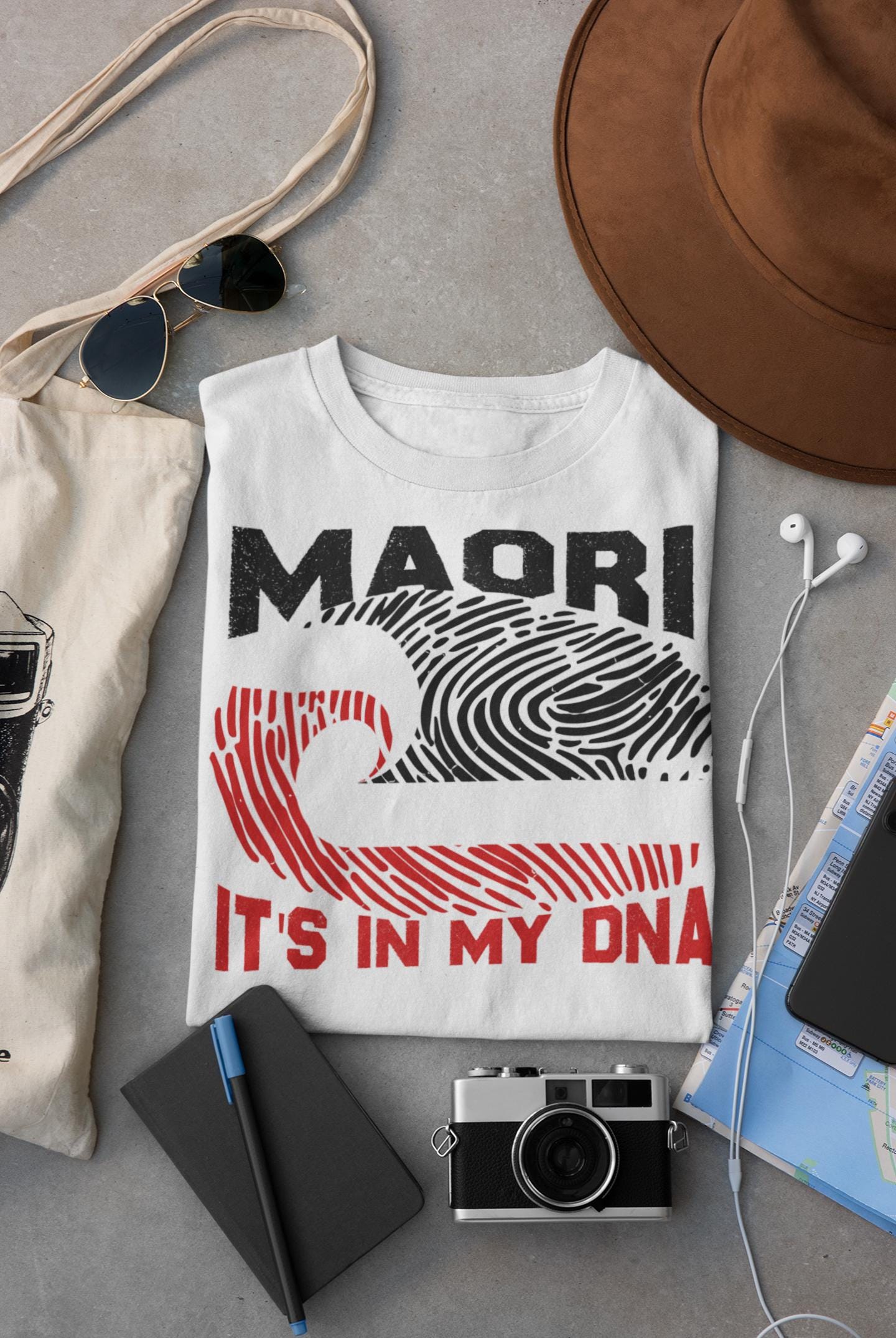 Maori Fingerprint Koru T-Shirt - ' Maori It's In My DNA' Indigenous Pride