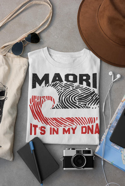 Maori Fingerprint Koru T-Shirt - ' Maori It's In My DNA' Indigenous Pride