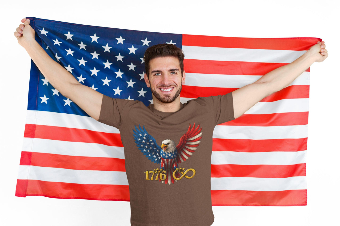 1776 American Eagle Shirt, USA Patriotic Bald Eagle Independence Day Design