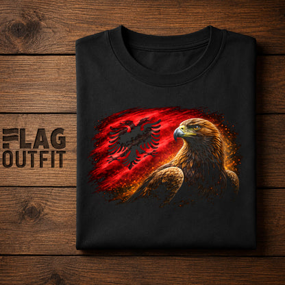 Albania Flag Golden Eagle Shirt | Albanian Patriotic Eagle Heritage Independence Design