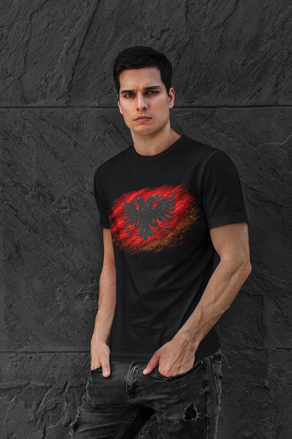 Albania Double Headed Eagle Flag Shirt | Albanian Patriotic Heritage Symbol Graphic Tee