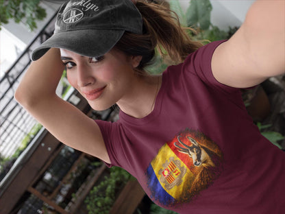 Andorra Flag Chamois Shirt | Andorran Pyrenean Wildlife Patriotic Heritage Design