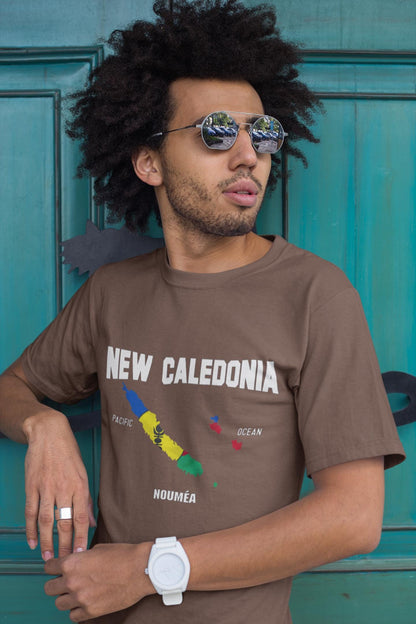 New Caledonia Flag Map Shirt, Nouméa Pacific Ocean Design, New Caledonia Pride T-Shirt, Kanaky Island Gift