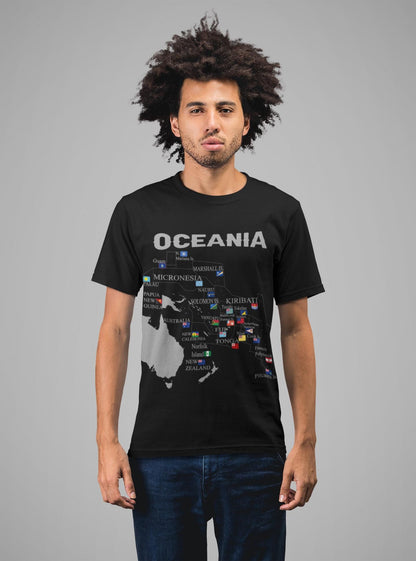 Oceania Countries Map Shirt, Oceania Flag Map, Pacific Islands Map, Australia New Zealand Micronesia Polynesia Melanesia Gift