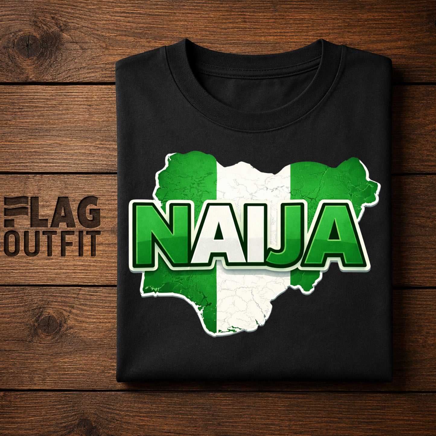 Naija Nigeria Flag Map Shirt, Nigerian Pride Graphic Tee, Green White Country Map Design, Patriotic Nigeria Gift
