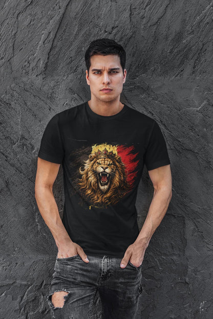 Belgium Vintage Flag Leo Belgicus Lion Shirt | Belgian Patriotic Heritage Graphic Tee