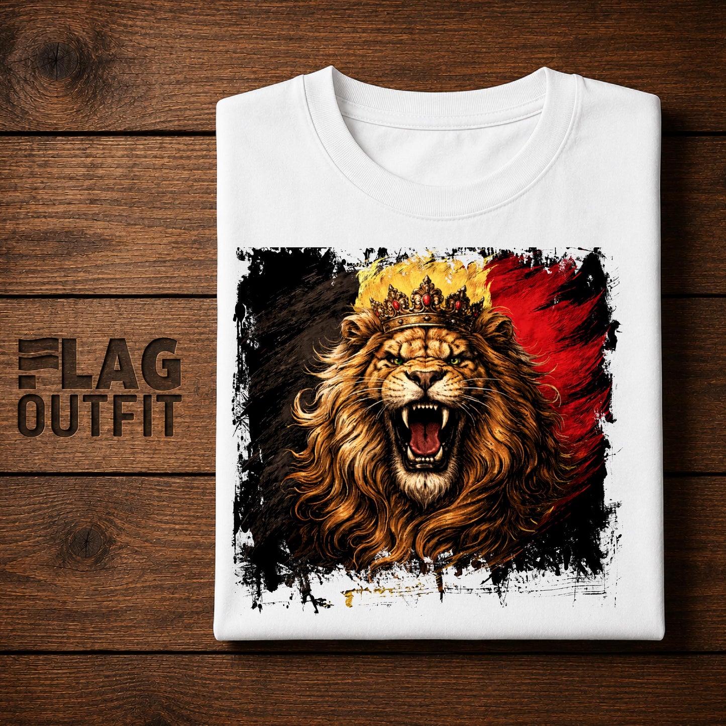 Belgium Vintage Flag Leo Belgicus Lion Shirt | Belgian Patriotic Heritage Graphic Tee