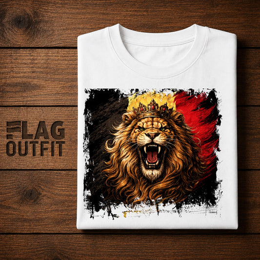 Belgium Vintage Flag Leo Belgicus Lion Shirt | Belgian Patriotic Heritage Graphic Tee