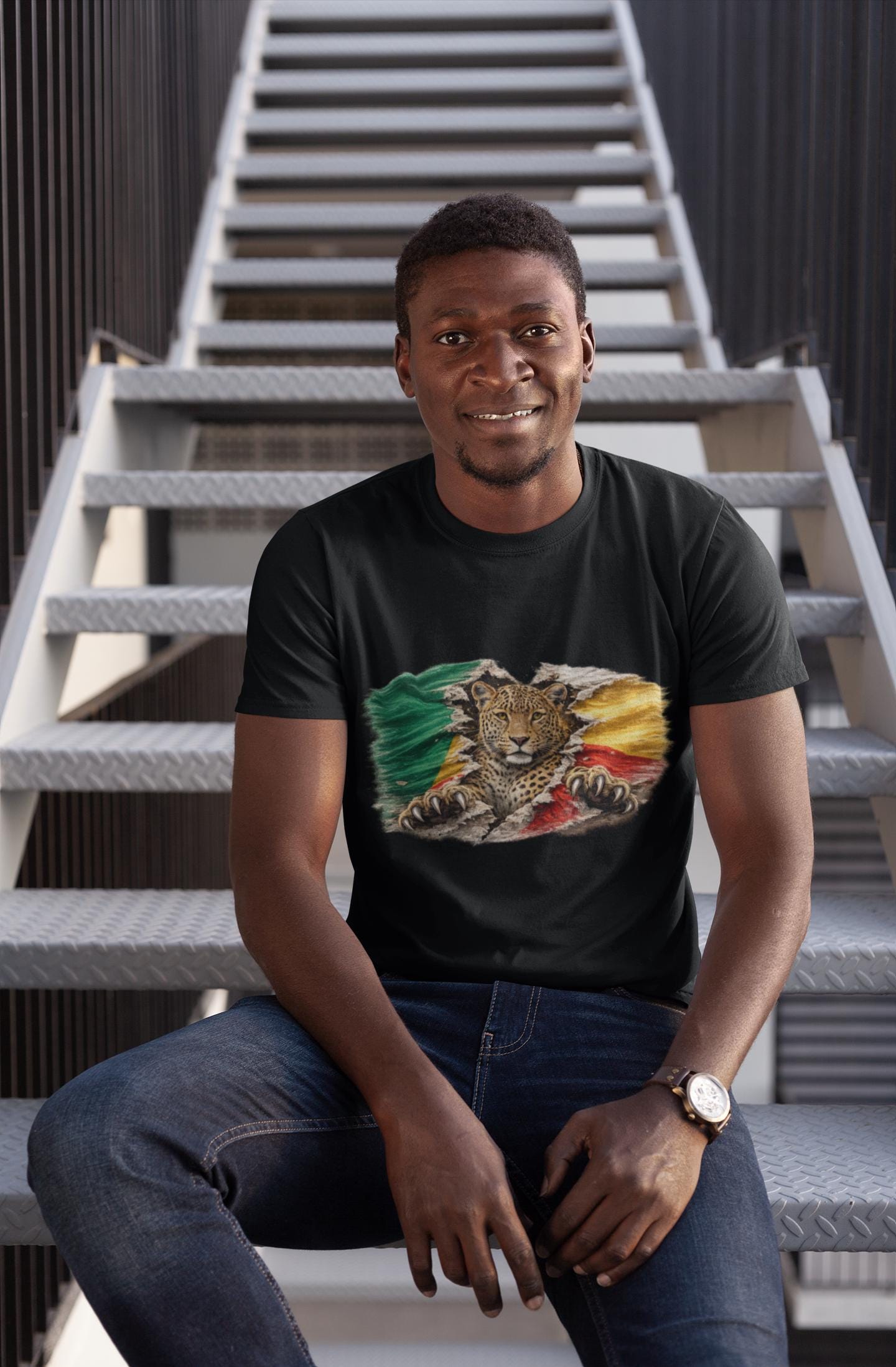 Benin Vintage Flag Leopard Shirt | Beninese Patriotic Heritage Graphic Tee