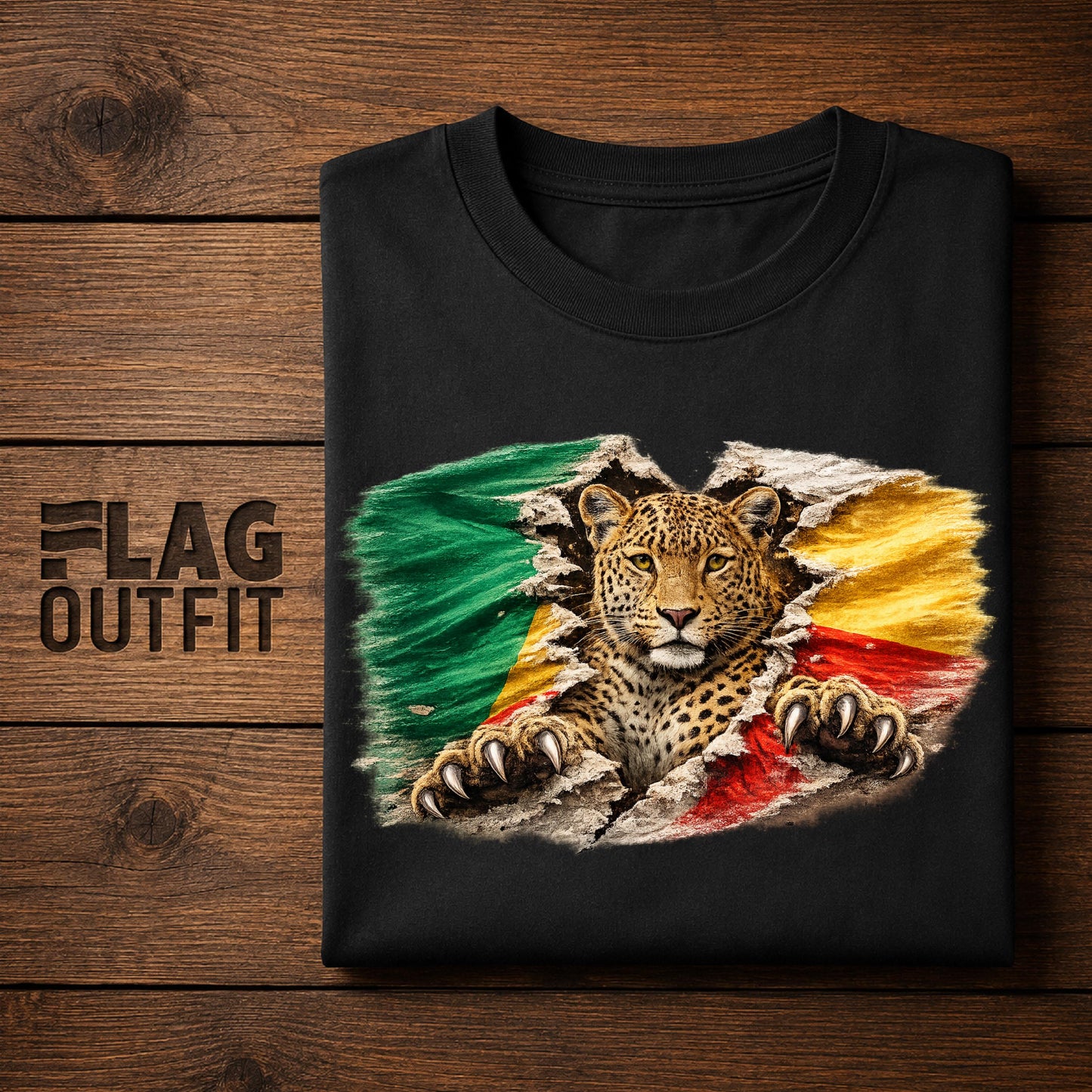 Benin Vintage Flag Leopard Shirt | Beninese Patriotic Heritage Graphic Tee