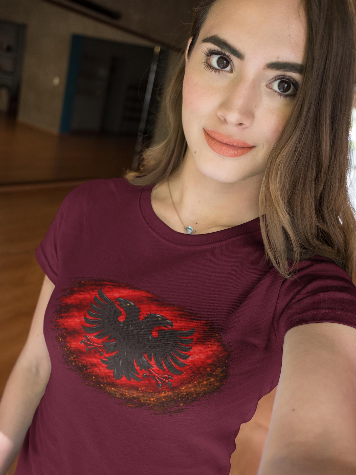 Albania Double Headed Eagle Flag Shirt | Albanian Patriotic Heritage Symbol Graphic Tee