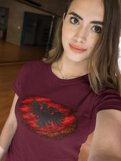 Albania Double Headed Eagle Flag Shirt | Albanian Patriotic Heritage Symbol Graphic Tee