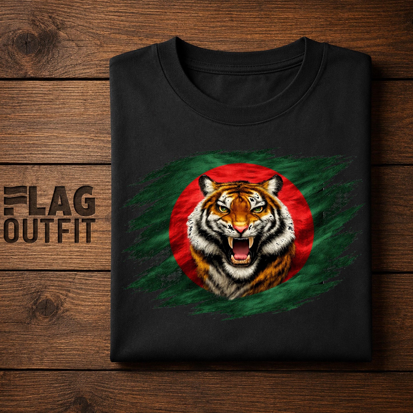 Bangladesh Vintage Flag Royal Bengal Tiger Shirt | Bangladeshi Patriotic Heritage Graphic Tee
