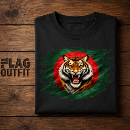 Bangladesh Vintage Flag Royal Bengal Tiger Shirt | Bangladeshi Patriotic Heritage Graphic Tee