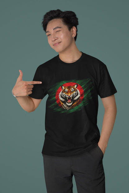 Bangladesh Vintage Flag Royal Bengal Tiger Shirt | Bangladeshi Patriotic Heritage Graphic Tee