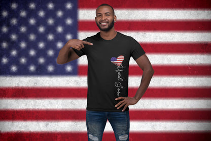 USA Heart Flag T-Shirt ❤️🇺🇸 | Made with Love American Pride Shirt