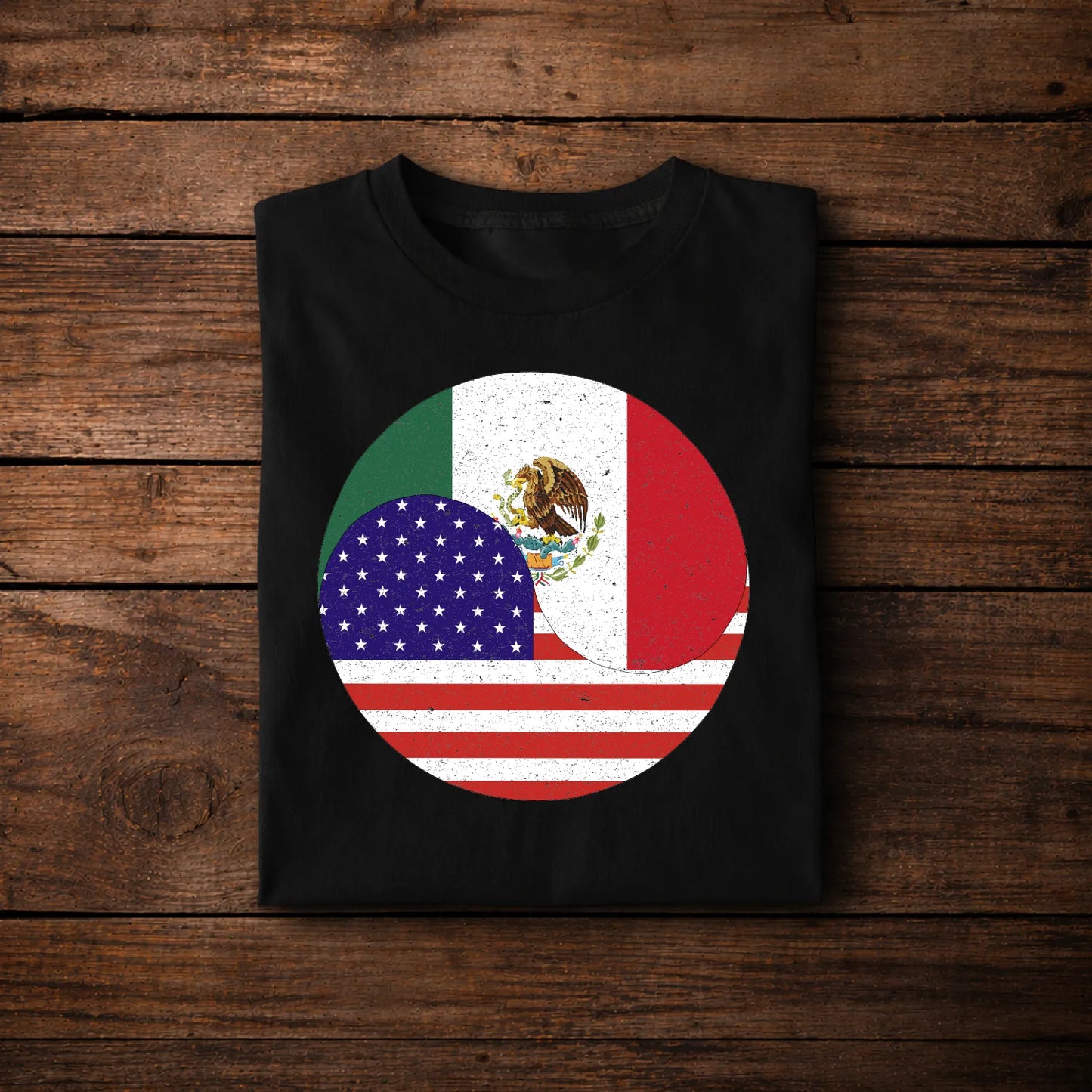 Mexico USA Flag Design – Mexican American Pride Vintage Style