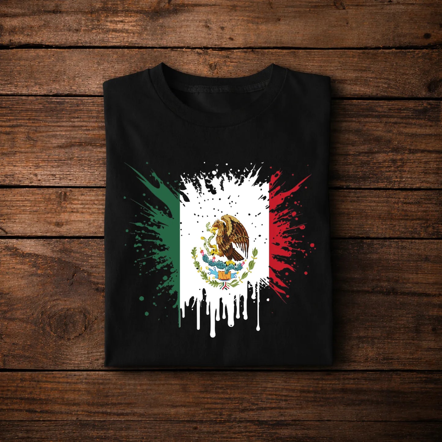 Mexico Flag Watercolor Design – Mexican Pride Artistic Style