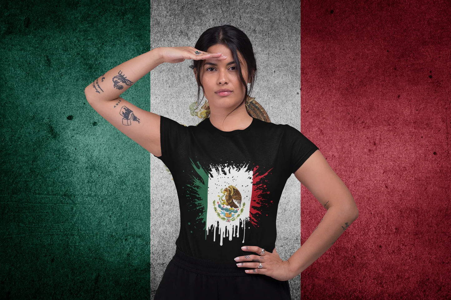 Mexico Flag Watercolor Design – Mexican Pride Artistic Style