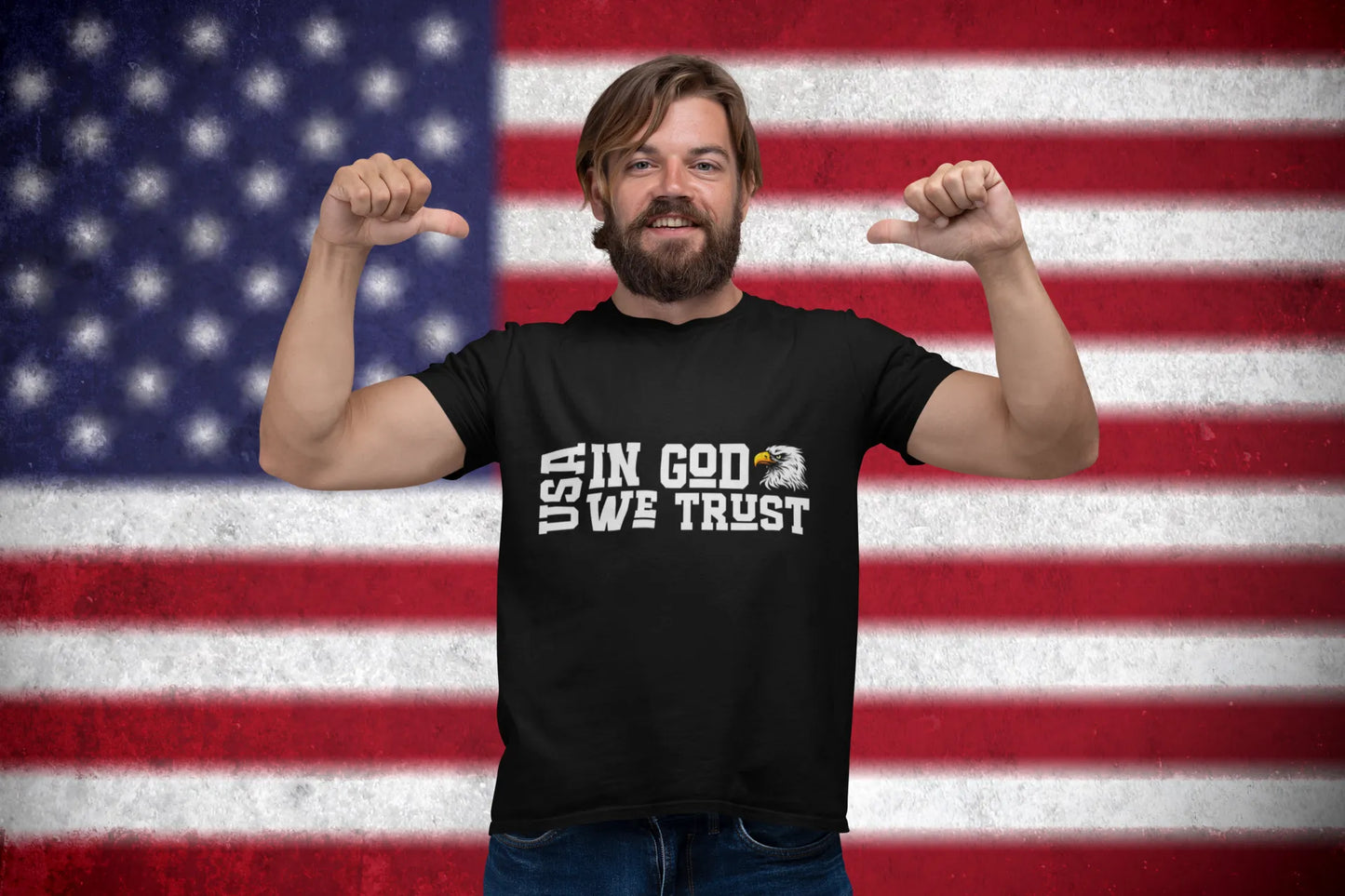 USA In God We Trust T-Shirt – Patriotic American Eagle Tee | Freedom & USA Pride Shirt