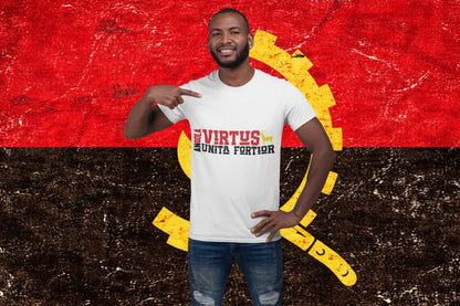 Angola Sable Antelope Shirt – Virtus Unita Fortior Unity Strength Graphic Tee