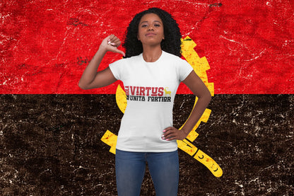 Angola Sable Antelope Shirt – Virtus Unita Fortior Unity Strength Graphic Tee