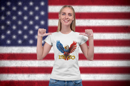 American Eagle Flag T-Shirt | Patriotic USA Graphic Tee | Freedom 1776 Shirt