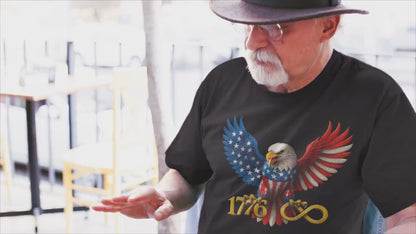 1776 American Eagle Shirt, USA Patriotic Bald Eagle Independence Day Design