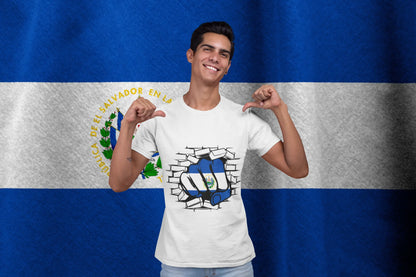 El Salvador Flag Fist Patriotic T-Shirt