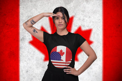 Canada USA Flag Shirt – Canadian American Pride Graphic Tee